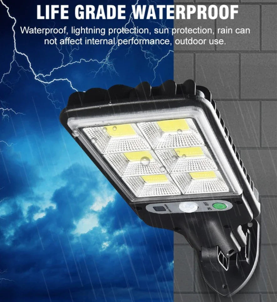 72COB Solar Outdoor Led Courtyard Wall Lamp Human Body Induction Garden Terrace Garage Door Street Lamp