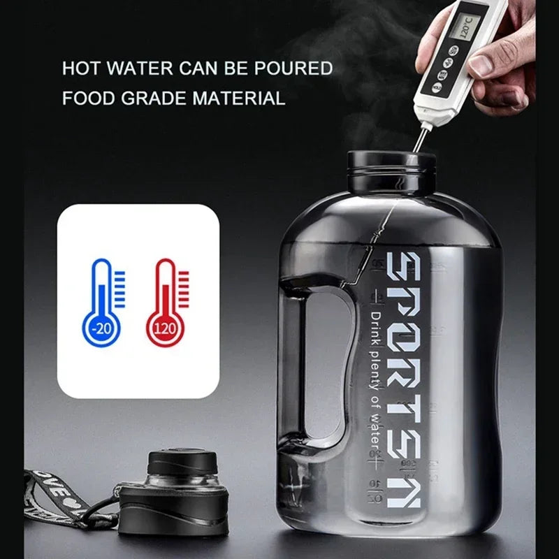 1.7L/2.7L Large Capacity Sports Water Bottle – Portable Gym & Outdoor Fitness Hydration Jug