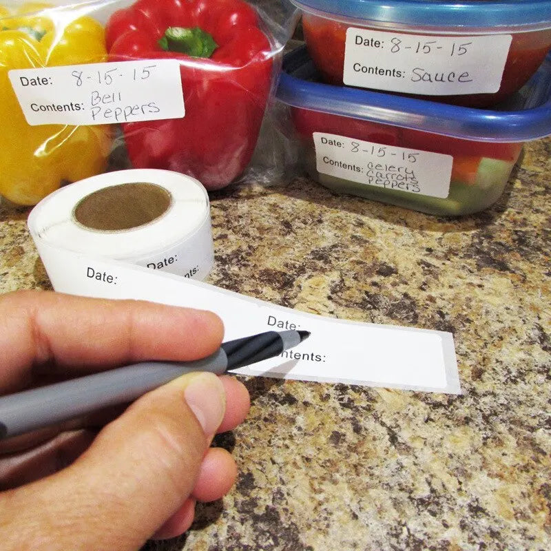 1 Roll of Date Label Stickers for Food Storage – Kitchen, Packaging & Condiment Marking