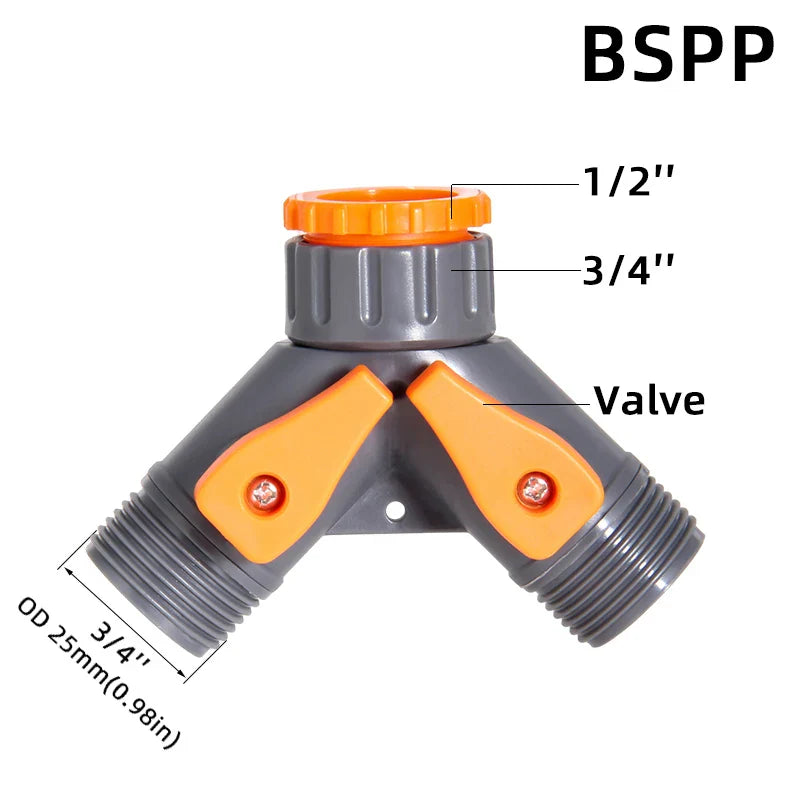 1/2" 3/4" 1 Inch Garden Hose Quick Connector Stopwater Connector Garden Tap Water Gun Coupler Watering Pipe Fitting