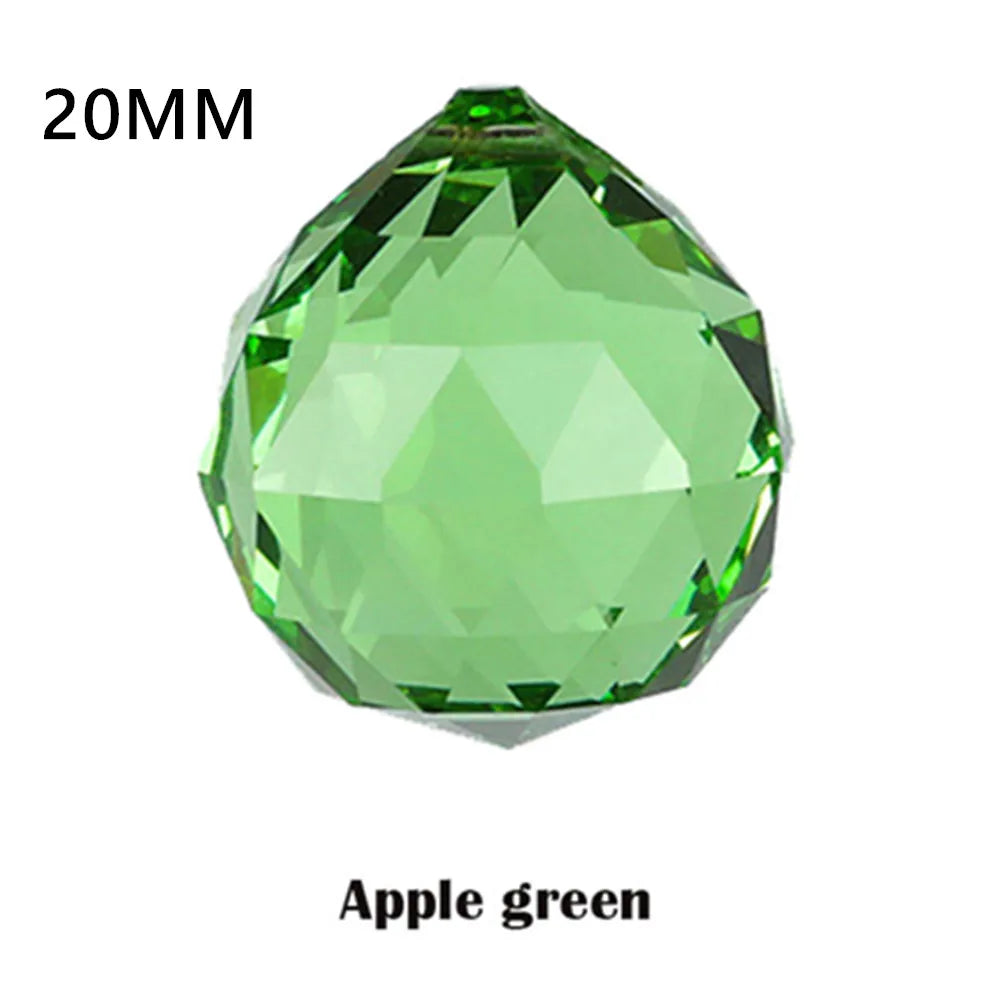 1Pc Clear Crystal Feng Shui Ball – Sun Catcher Prism Ornament for Home, Party & Wedding Décor (20–50mm)