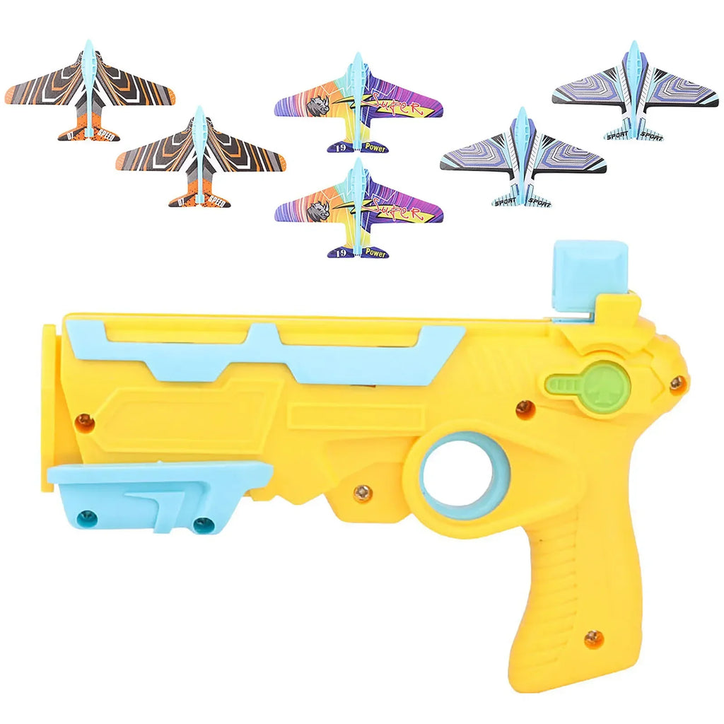 6PCS Airplane Launcher Bubble Catapult Toy – Fun Outdoor Airplane Shooting Game for Kids Ages 5-12