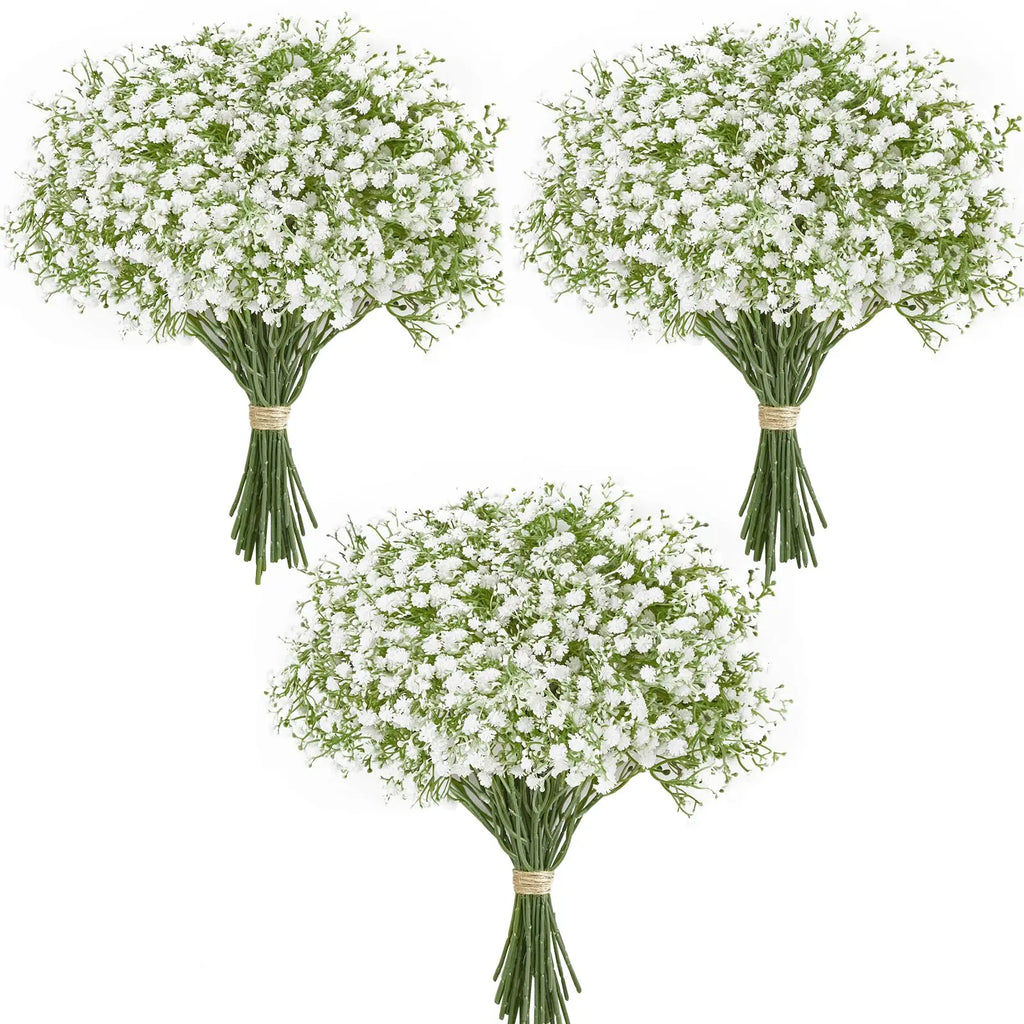 10/15Pcs Artificial Baby Breath Flowers – Fake Gypsophila for Wedding Party, Home Decoration & DIY Bouquets