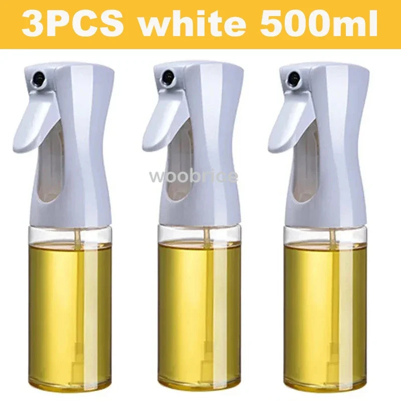 3PCS 200/300ml Oil Sprayer Bottle 1PC Kitchen Cooking Oil Dispenser Fitness Fat Loss Camping BBQ Vinegar Sauce Sprayer Bottle
