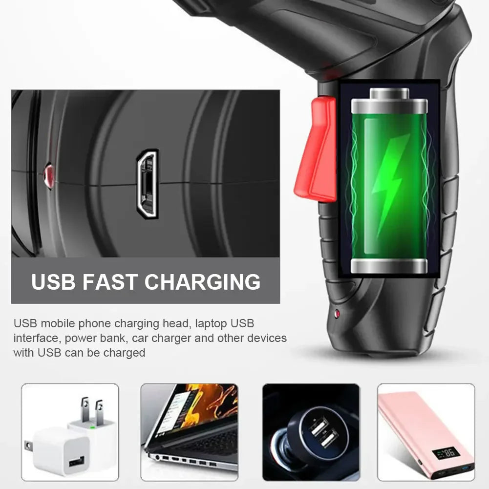 47 PCS Rechargeable Cordless Screwdriver Kit – Portable Electric Screwdriver 1800 mAh Battery for Home Maintenance