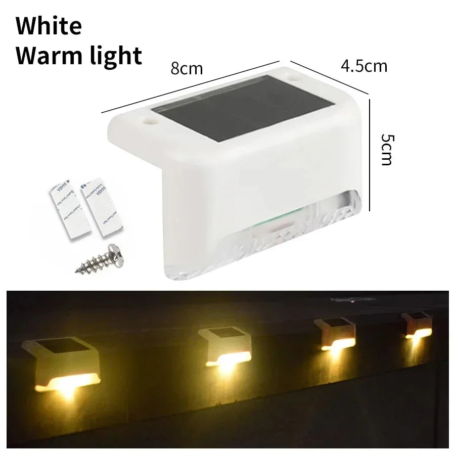 1pcs 4pcs Solar Deck Lights Outdoor Solar Lights Waterproof Garden Light Solar Stairs Light for Patio Stairs Railing Pathway