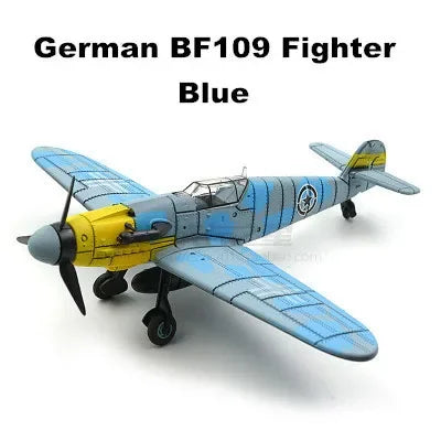 4D DIY Military Airplane Model – WW2 Fighter Building Blocks Set (22cm)