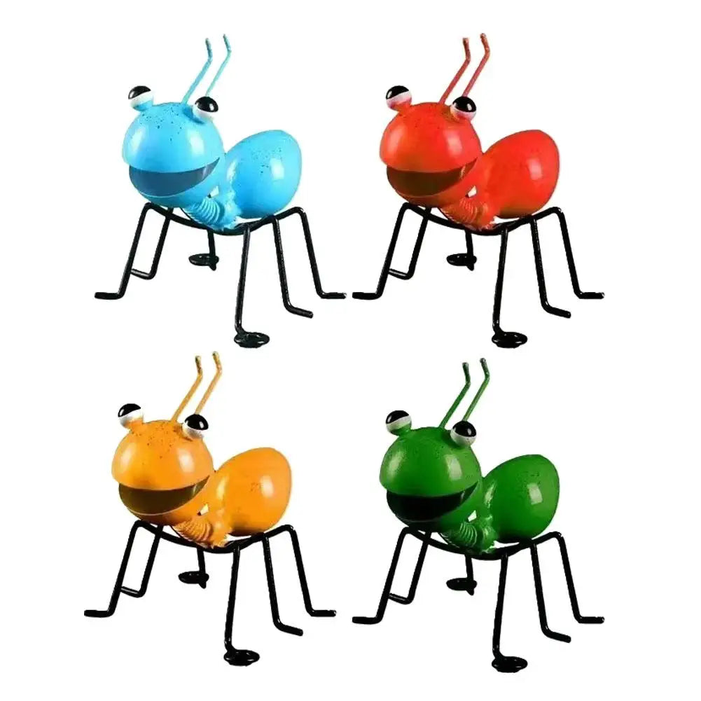4/2pcs Iron Art Ant Statue Garden Decor Figure Stand Ant For Outdoor Yard Lawn Decoration Ant Sculpture Home Desktop Decor