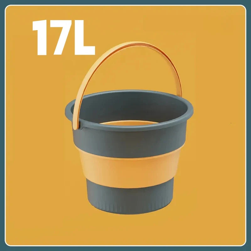 5/10L Folding Portable Bucket – Collapsible Silicone Water Container for Camping, Fishing & Car Wash