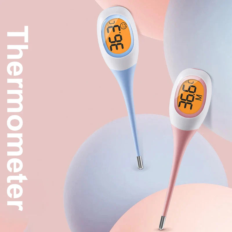 8 Seconds Backlit Fever Thermometer – Fast Digital LCD Medical Thermometer for Kids, Babies & Adults