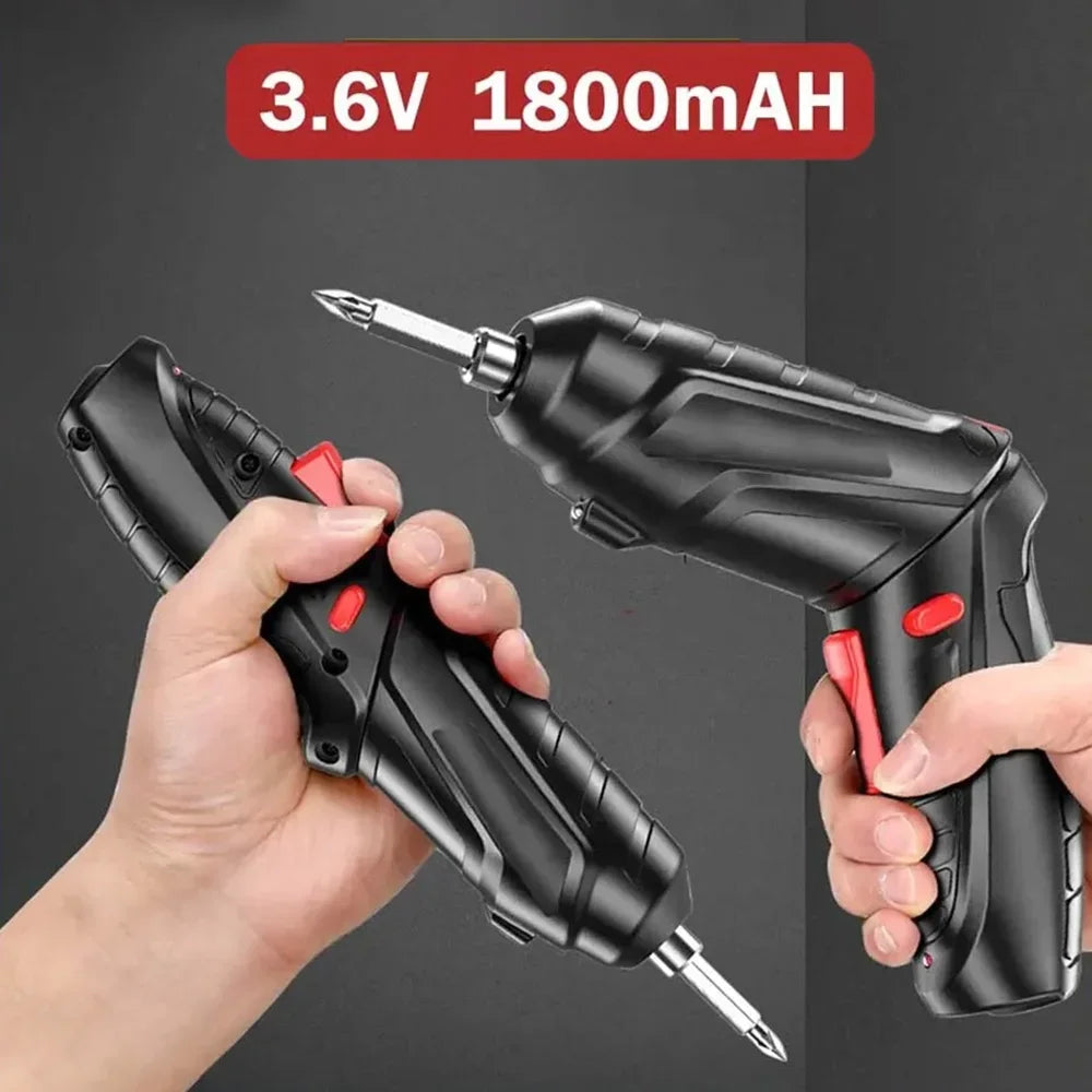 47PCS 3.6V Cordless Electric Screwdriver Set – Rechargeable Power Tool Kit with 1800mAh Battery for Home Repair & Maintenance