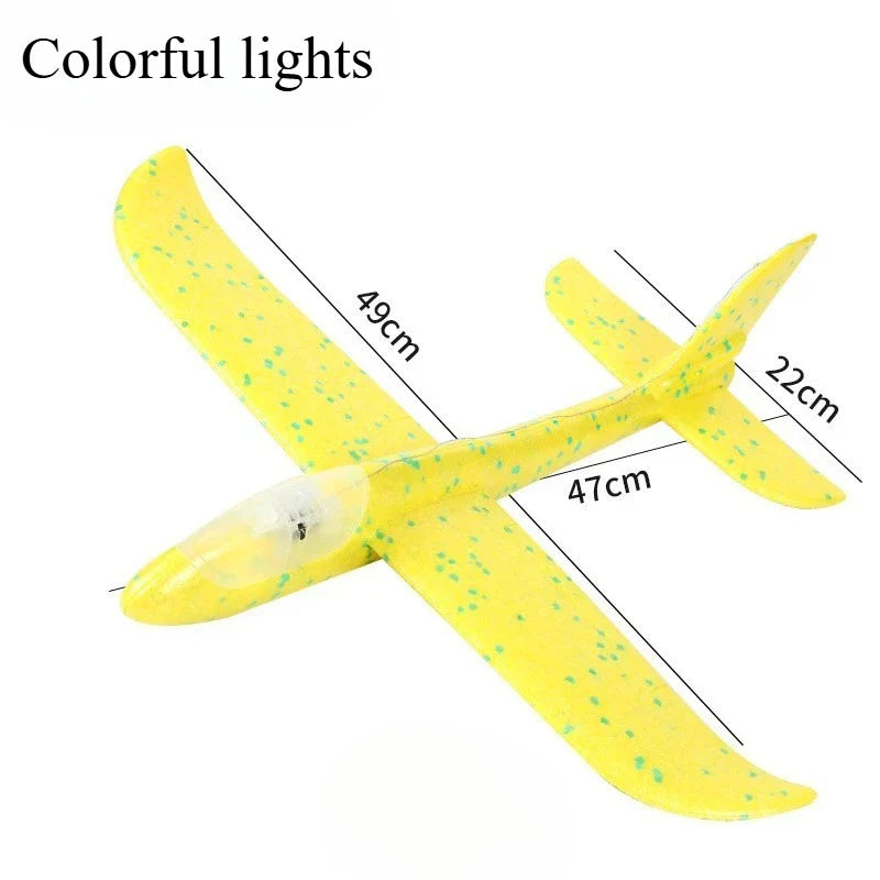 50CM Big Foam Plane Glider – Hand Throw Airplane Toy for Kids with Light Inertial EPP Material (Outdoor Launch Gift)
