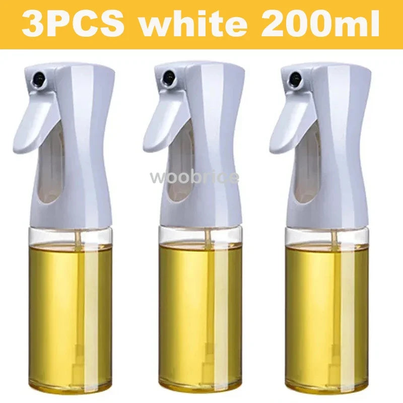 3PCS 200/300ml Oil Sprayer Bottle 1PC Kitchen Cooking Oil Dispenser Fitness Fat Loss Camping BBQ Vinegar Sauce Sprayer Bottle