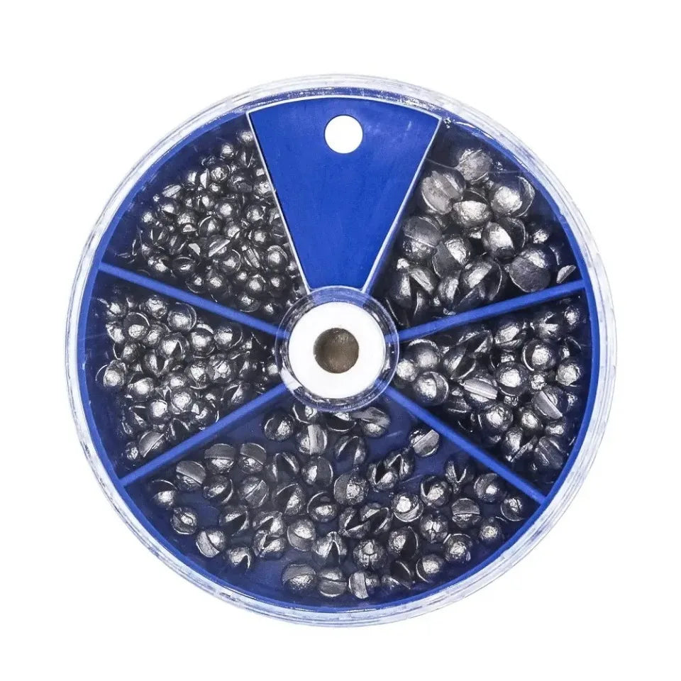 205Pcs Fishing Split Shot Sinkers – Removable Lead Weights Set for Precision Rigging & Casting