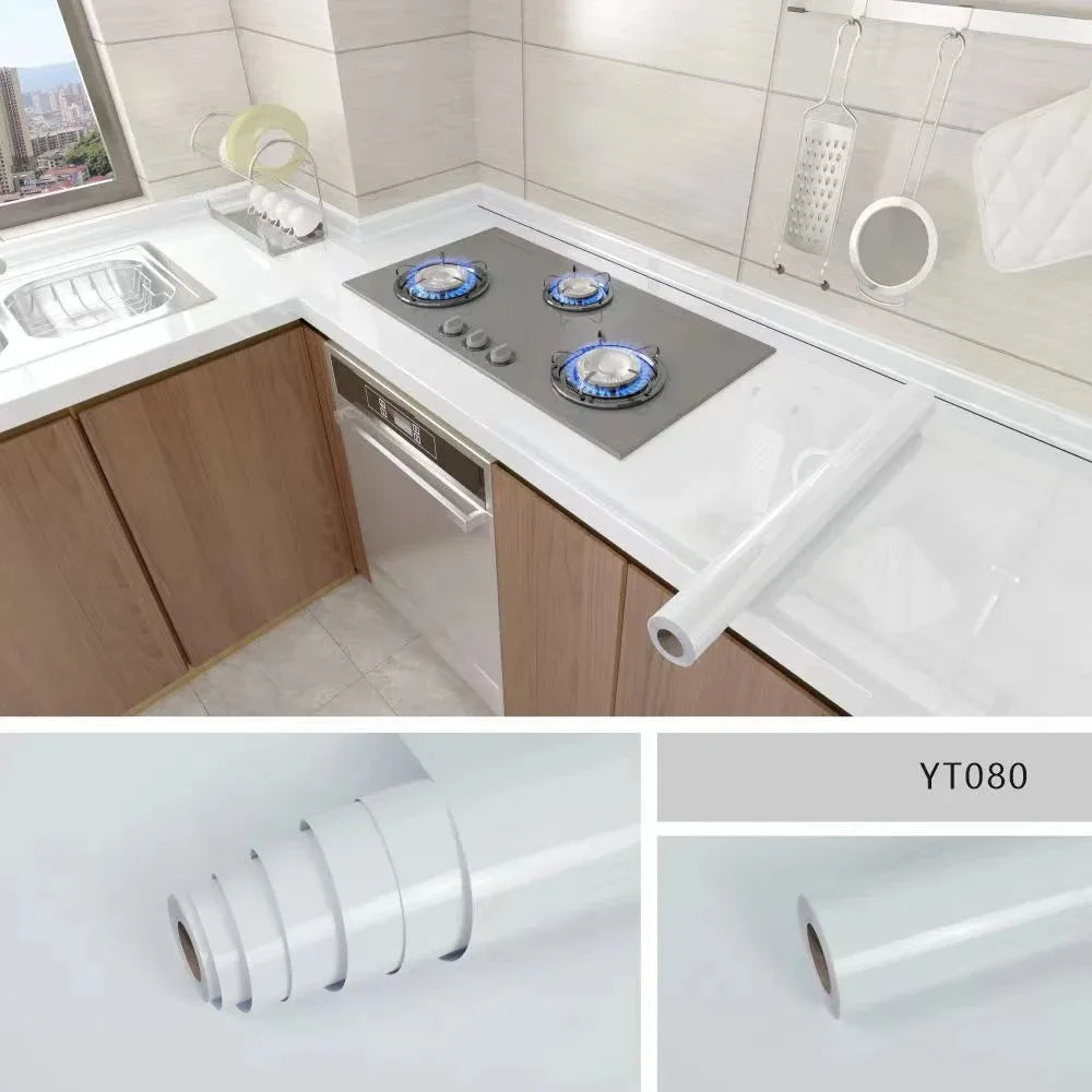 40cm Self-Adhesive Marble Wallpaper – Waterproof & Oil-Proof PVC Peel and Stick Wall Decor for Kitchen & Home