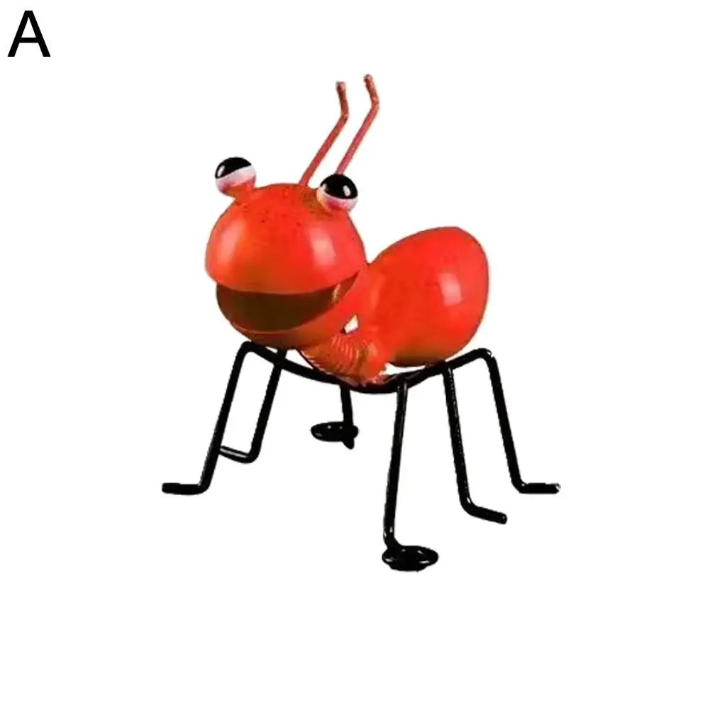 4/2pcs Iron Art Ant Statue Garden Decor Figure Stand Ant For Outdoor Yard Lawn Decoration Ant Sculpture Home Desktop Decor