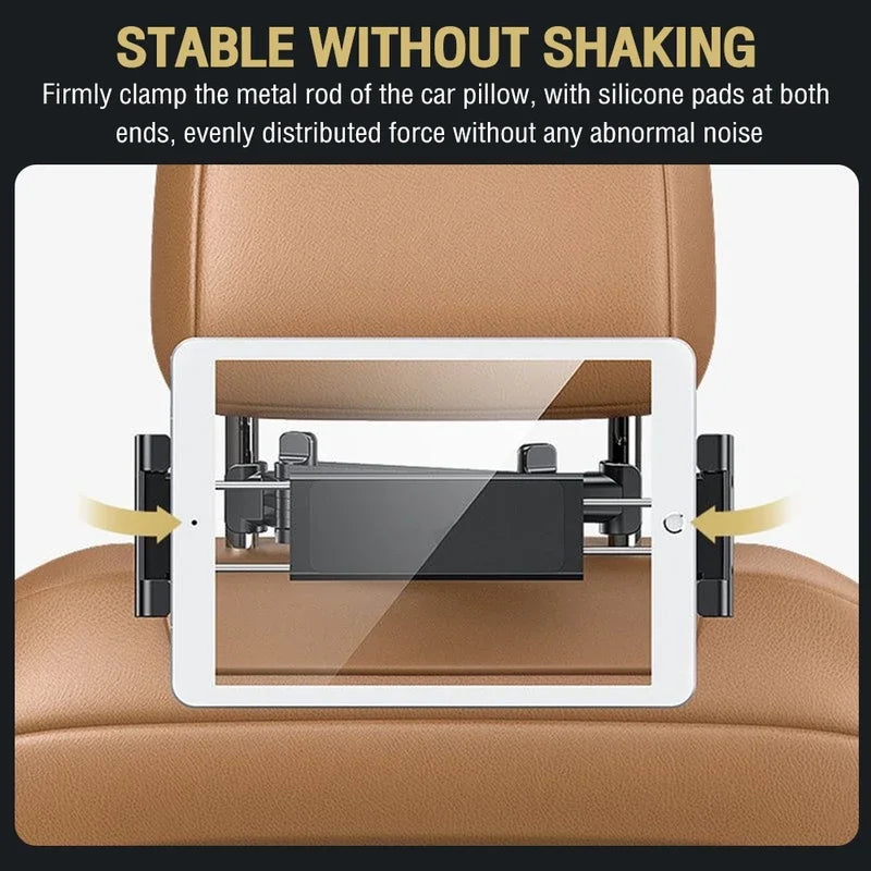 1Pcs Car Tablet Holder Headrest Tablet Mount Headrest Stand Cradle Car Seat Rear Headrest Bracket for Phone Tablet 4.7-12.9 Inch