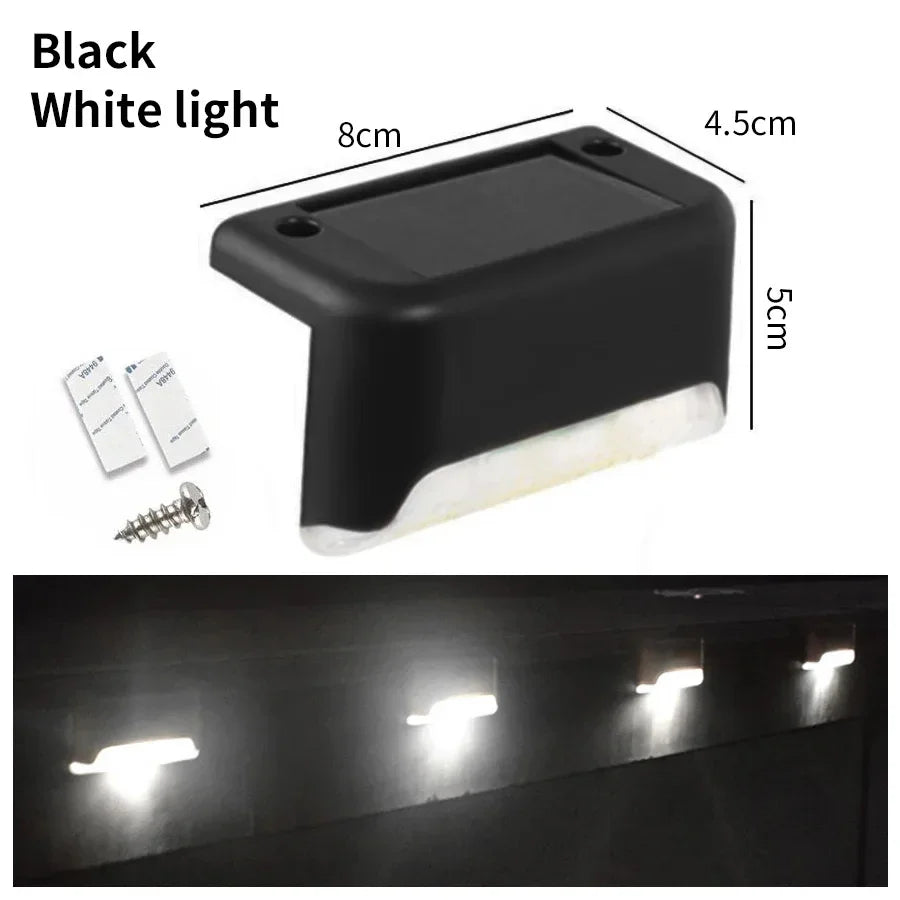 1pcs 4pcs Solar Deck Lights Outdoor Solar Lights Waterproof Garden Light Solar Stairs Light for Patio Stairs Railing Pathway