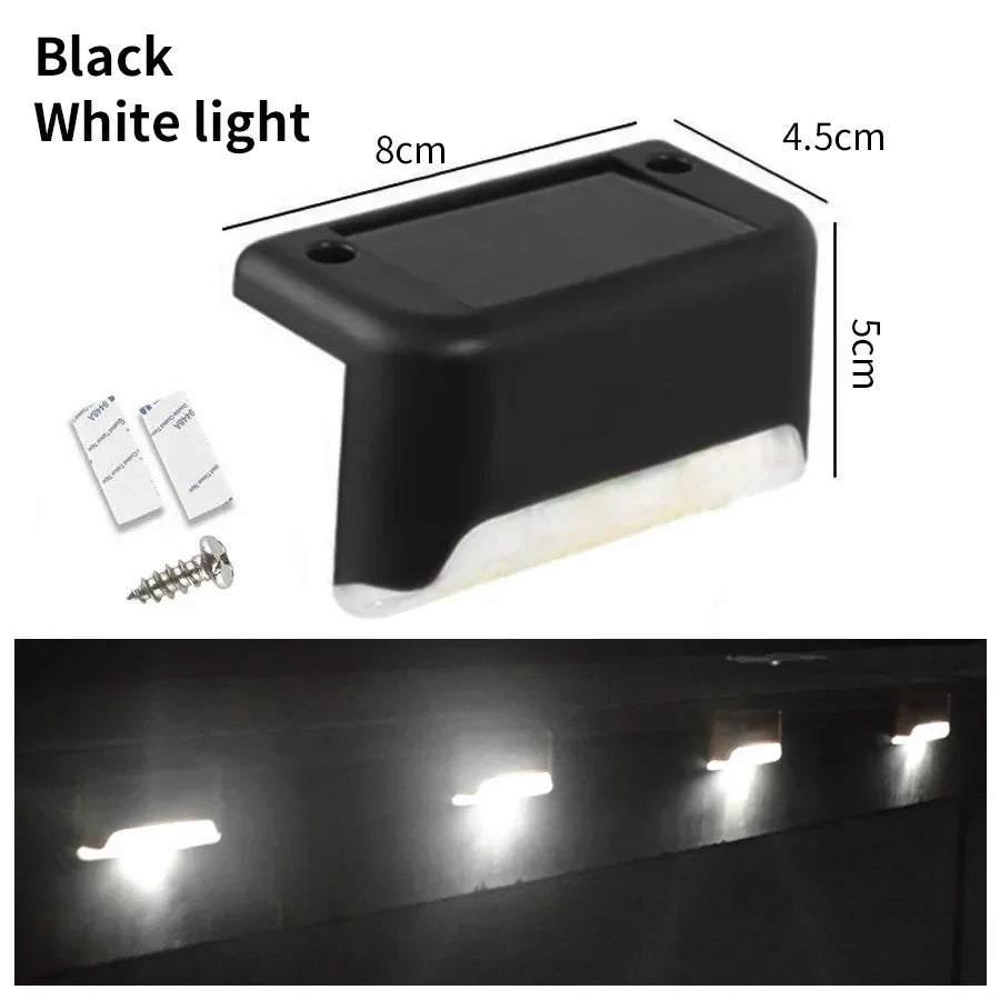 1pcs 4pcs Solar Deck Lights Outdoor Solar Lights Waterproof Garden Light Solar Stairs Light for Patio Stairs Railing Pathway