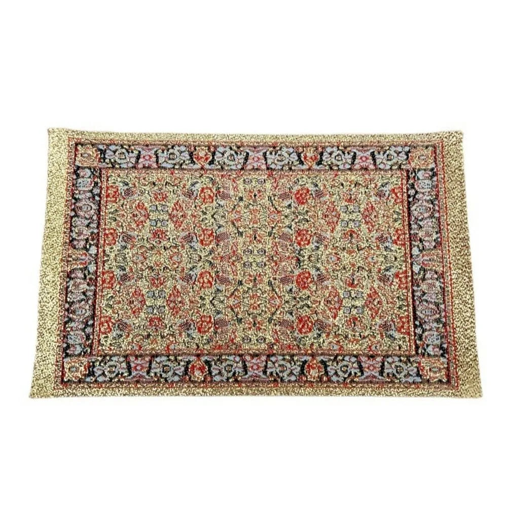 1:12 Scale Turkish Style Dollhouse Carpet – Miniature Weaving Rug for Doll Accessories & Mini House Decor