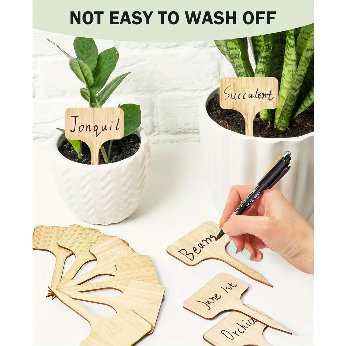 100Pcs Plastic Plant Labels – Waterproof Garden Tags for Seedlings, Herbs & Potted Plants