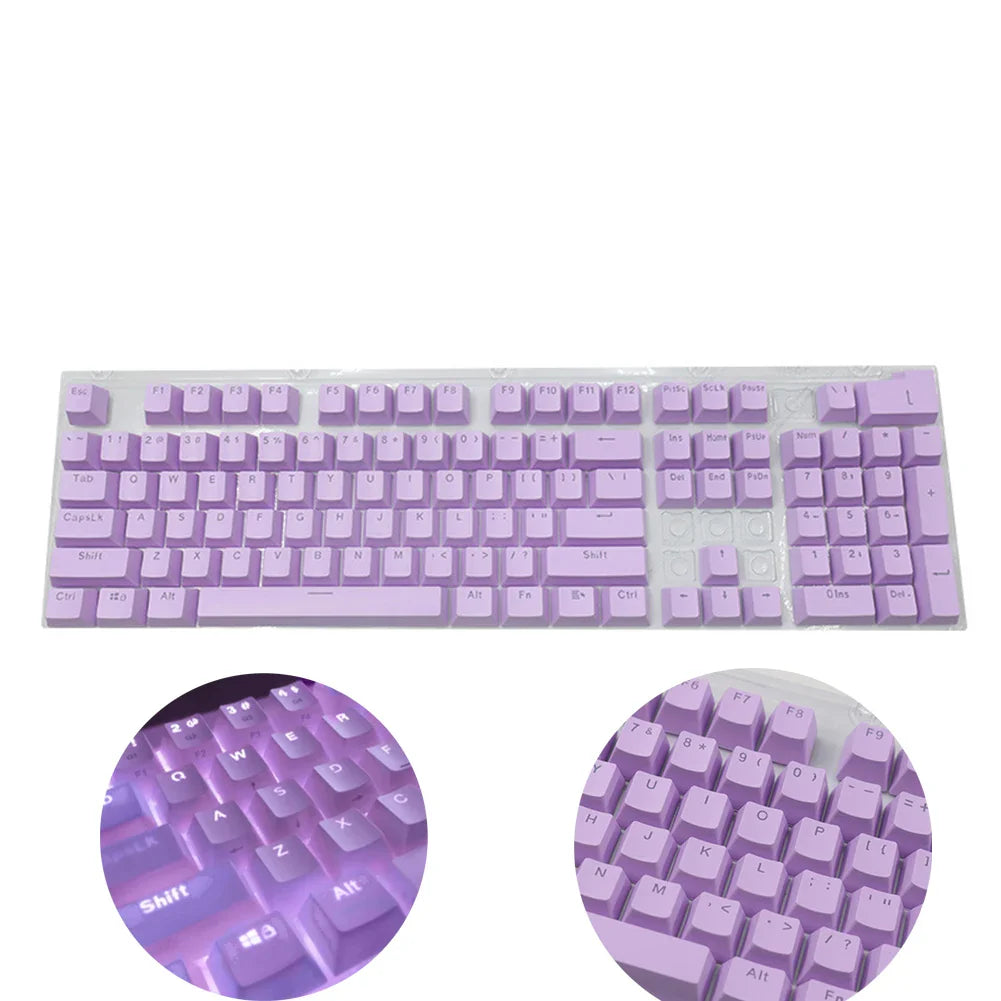 104pcs Universal Mechanical Keyboard Keycaps – Ergonomic Blank ABS Keycaps for Cherry MX Backlit Mechanical Keyboards