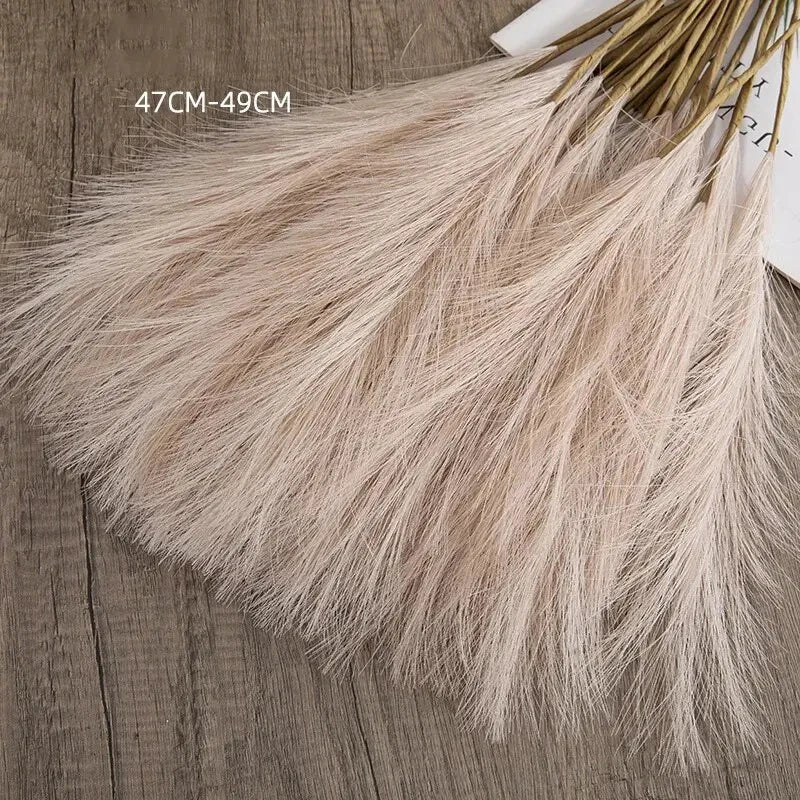 10pcs Artificial Reed Ins Wind Bouquet – Bohemian Style Fake Flowers for Home, Wedding & Christmas Decor