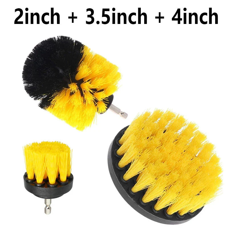 3pcs Drill Brush Attachment Set – Power Scrubber Brush for Bathroom, Tile Grout, Carpet & Tub Cleaning