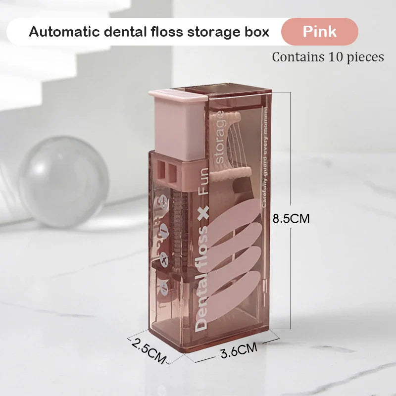 10Pcs/Box Floss Toothpick Set – Portable Reusable Dental Floss with Storage Case for Easy Teeth Cleaning