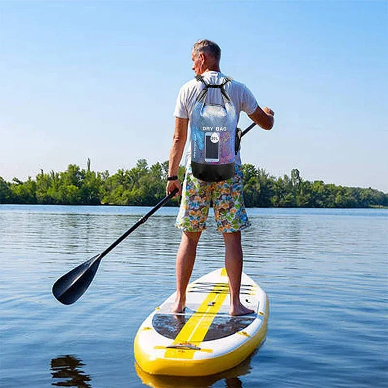 10L–20L Waterproof Dry Bag Backpack – Floating Pouch for Kayaking, Trekking, Boating & Rafting