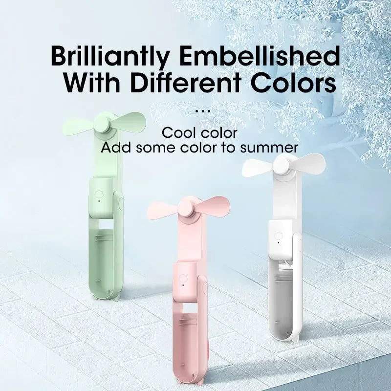 2000mAh Foldable Mini USB Fan – Portable Desktop Cooler with Power Bank Function for Home, Office & Travel