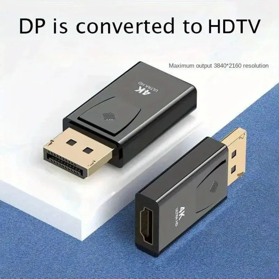 4K DP DisplayPort to HDMI-compatible Adapter Converter Display Port DP to HDMI-compatible HDTV Adapter Video Audio Laptop PC