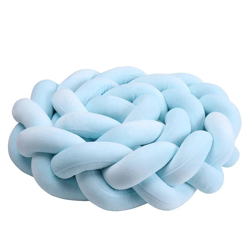 1–4M Braided Crib Bumper – Soft Baby Bed Protector Pillow for Infant Cradle & Nursery Decor