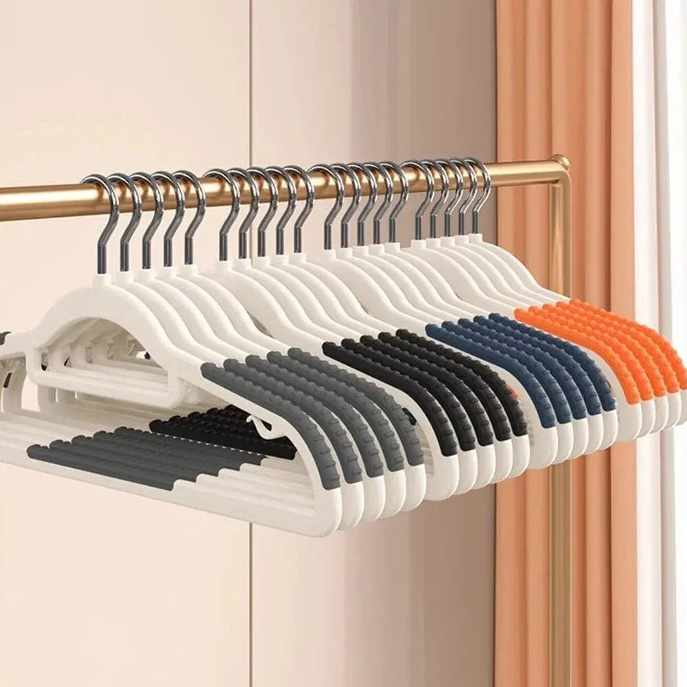 10PCS Non-Slip Clothes Hangers – Slim Space-Saving Design for Bedroom, Dorm & Wardrobe Storage