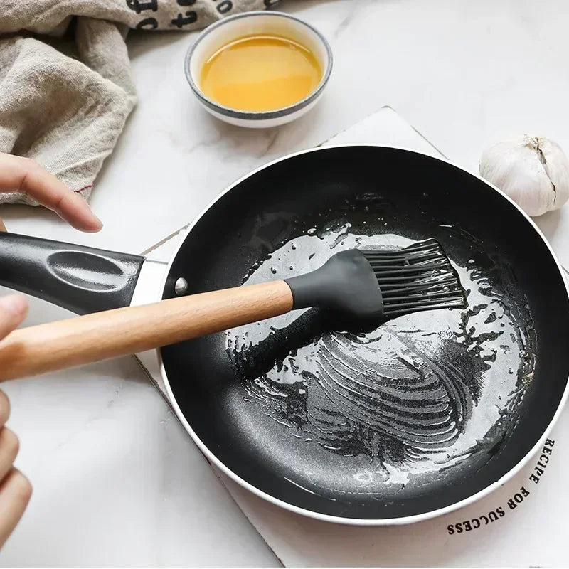 12PCS Food Grade Silicone Kitchen Cookware Utensils Turner Spatula Measuring Spoon Practical Cooking Tool Kitchenware Set