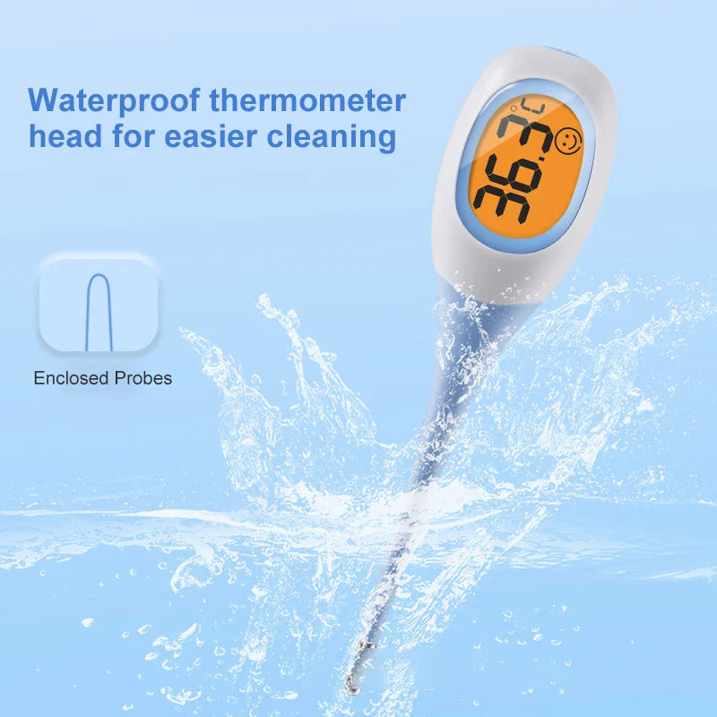 8 Seconds Backlit Fever Thermometer – Fast Digital LCD Medical Thermometer for Kids, Babies & Adults