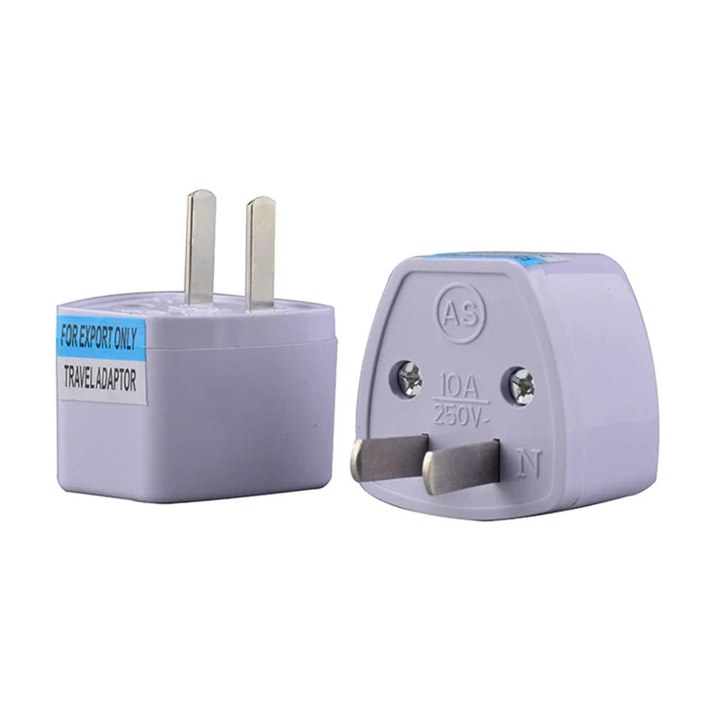 1PC Universal US UK AU to EU Plug Adapter – Travel Wall Charger Socket Converter with 2 Round Pins