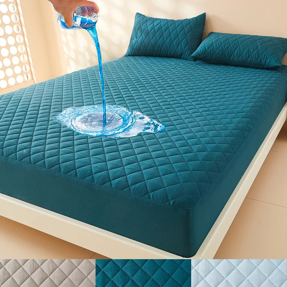 3D Air Fabric Waterproof Mattress Protector – Thick, Breathable Fitted Bed Cover (No Pillowcase)