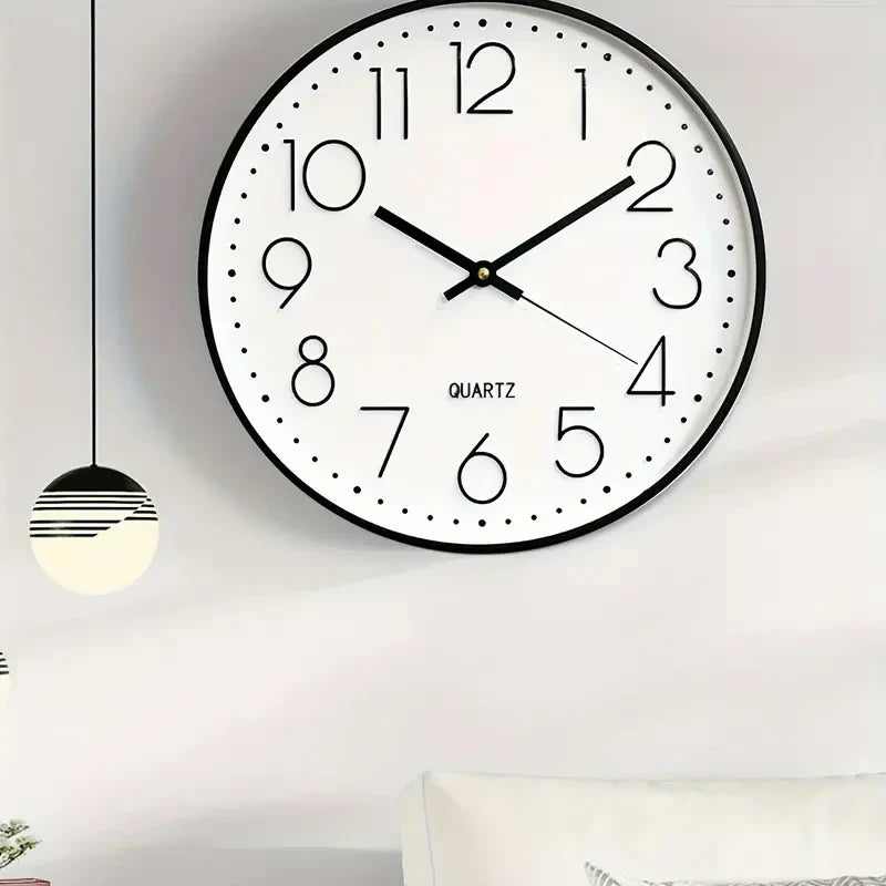 8-Inch Silent Quartz Wall Clock – Minimalist Digital Home Decor for Living Room & Bedroom