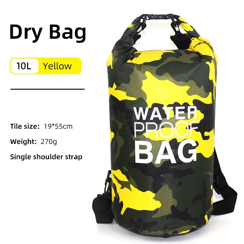 10L–20L Waterproof Dry Bag Backpack – Floating Pouch for Kayaking, Trekking, Boating & Rafting