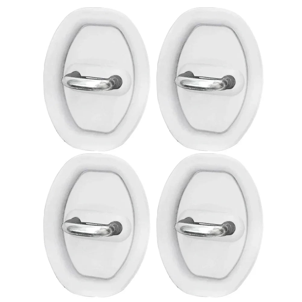 4pcs Universal Car Door Closing Shockproof Silicone Cushion Mute Shock Absorber Protective Covers Car Door Latch Accessories
