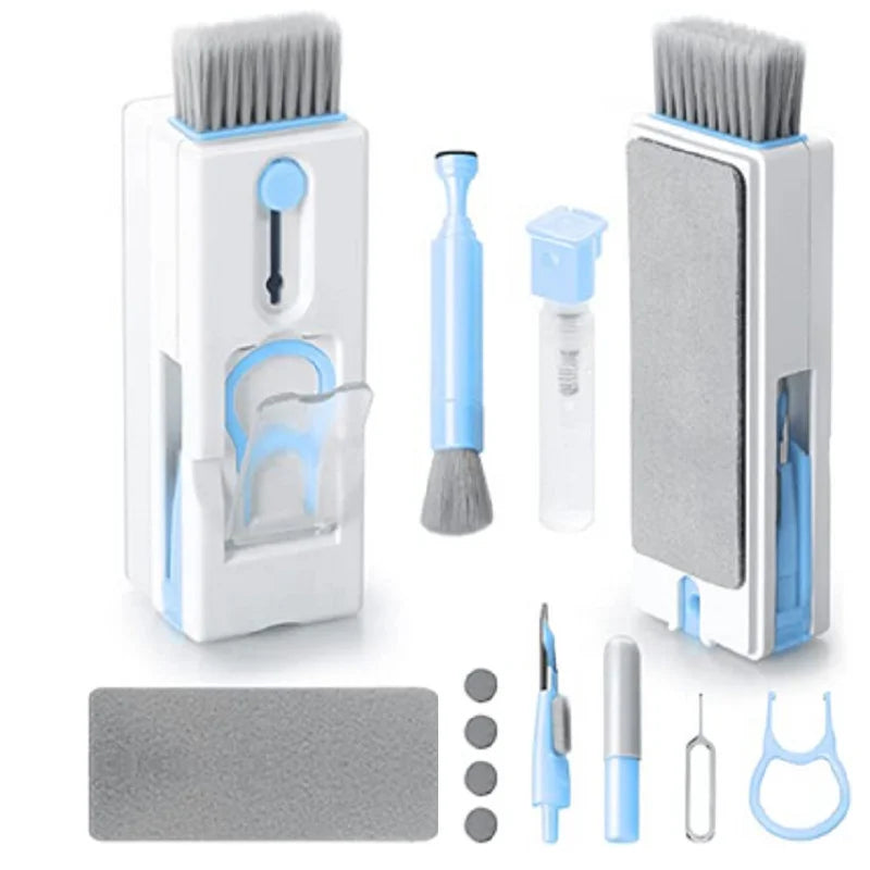 11-in-1 Computer Cleaning Kit – Multi-Functional Bluetooth Earphone Cleaner with Keycap Puller, Camera Brush, SIM Card Ejector & Phone Holder