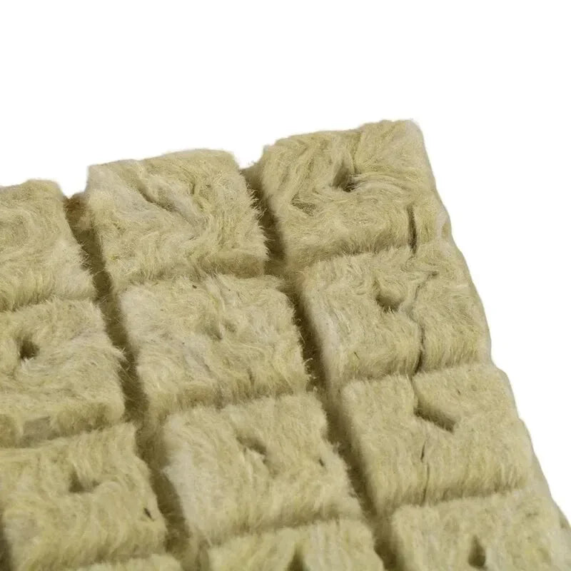 50pcs 25x25x25mm Stonewool Hydroponic Grow Media Cubes – Soilless Rockwool Seedling Blocks for Plant Propagation
