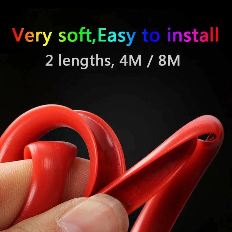 8M Car Wheel Rim Protection Strip – Decorative Rubber Moulding Trim for Tire Styling & Tyre Guard
