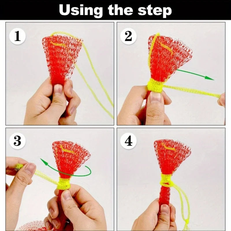 100 pieces of heavy-duty plastic garden netting, suitable for watermelon, melon, vertical planting and hammock with straps.