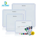 4 Styles Magnetic Whiteboard with PVC Frame – Round Angle Message & Drawing Board for Fridge