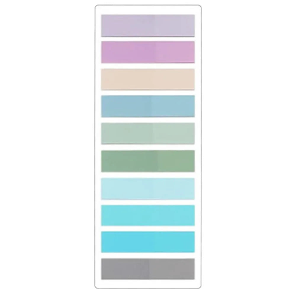 2400S Transparent Sticky Notes – Colorful Index Memo Pads for School & Office