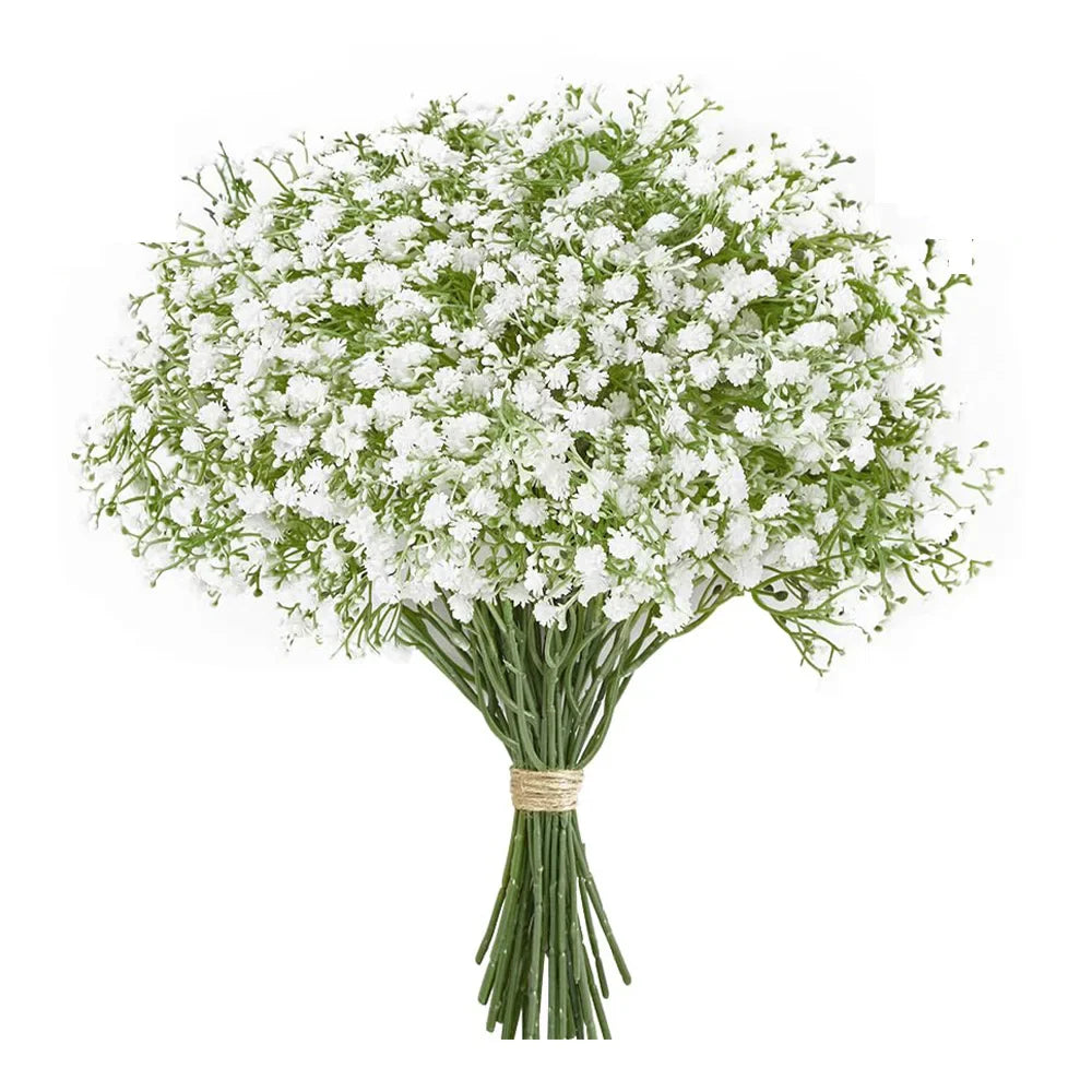 10/15Pcs Artificial Baby Breath Flowers – Fake Gypsophila for Wedding Party, Home Decoration & DIY Bouquets