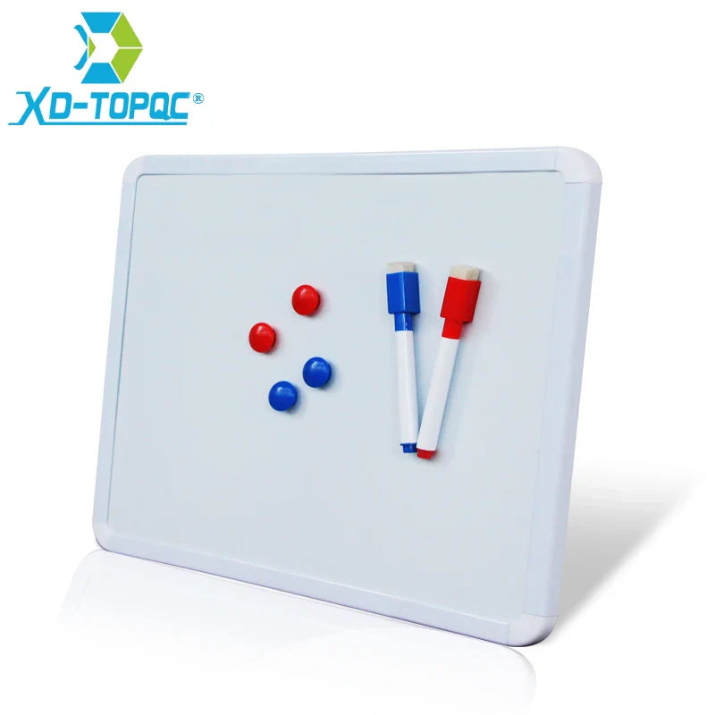 4 Styles Magnetic Whiteboard with PVC Frame – Round Angle Message & Drawing Board for Fridge