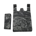 100PCS Black Vest Plastic Bags – Durable Garbage & Shopping Bags with Handles for Kitchen & Living Room